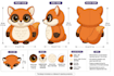 design plush reference sheet stuffed animal plush toy tech pack turnaround ych