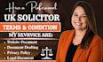 be UK solicitor to draft website documents, terms and condition, privacy policy