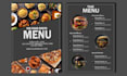 design canva editable restaurant menu with qr code food menu template