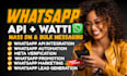 setup wati whatsapp API automation, chatbot,CRM integration and whatsapp mass dm