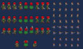 create 2d game sprite, pixel characters and sprite sheets
