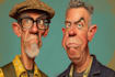 draw artistic cartoon caricatures