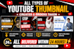 design viral youtube thumbnail for gaming and vlog