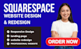 build squarespace website design and website development