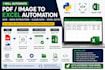 automate PDF and image data extraction to excel using python ocr