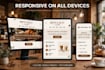 create modern cafe and coffee shop website design