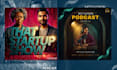 design illustrated cartoon podcast cover art for spotify