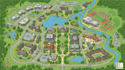create university, campground, rv park map event, navigation and school map