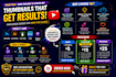 design eye catching and high CTR youtube thumbnails