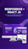 develop a responsive react website with modern UI