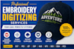 do embroidery digitizing and covert files to dst pes emb