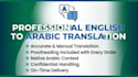 do accurate english to arabic translation and proofreading
