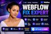 fix webflow figma squarespace bugs forms cms issues website customization