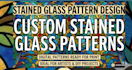 draft stained glass patterns custom art vector templates with line weight logic