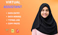 do data entry,copy paste,excel and web research
