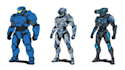 draw mecha helmet, weapon, armor concept