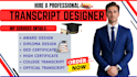 design high academic transcript, ged certificate, and college transcript