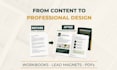 design professional workbooks, lead magnets and pdfs