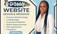 design godaddy website redesign godaddy website design develop godaddy