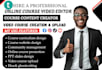 do online course video creation, course video editing, elearning course content