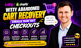 write witty abandoned cart recovery email flows for drip CRM on shopify