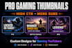create high CTR thumbnails for gamers and streamers