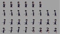 do pixel art character, sprite sheet, pixel art animation, isometric pixel art