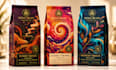 create coffee or tea packaging, coffee bag, pouch, label, mylar bag design