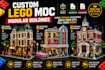 design custom lego moc, 3d lego model with instructions bricklink XML parts
