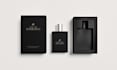 custom perfume box packaging design with dieline and cut lines template