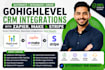 setup gohighlevel CRM integrations with zapier, make and stripe