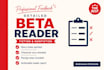 be your romance beta reader fantasy beta reader scifi thriller beta reader