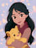 create a disney cartoon illustration