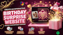create an interactive surprise website with animations