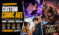 draw custom comic book, manga, and webtoon illustrations