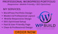 build professional wordpress portfolio website responsive mobile SEO optimized