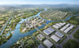 create photorealistic 3d residential master plan and landscape site plan