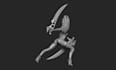 sculpt 3d high poly model,humanoid character,3d figurine ready for printing