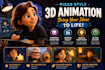 create a pixar inspired 3d character animation