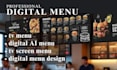 digital ai menu digital menu design TV restaurant  tv  menu tv screen menu