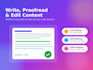 write proofread and edit high quality content