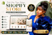 build setup shopify store website design or redesign create shopify store setup
