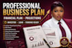 write business plan, business plan writer, financial plan and projections