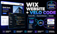 develop wix website, velo code, API and payment integration