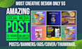 do modern logo design and youtube thumbnail