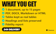 convert and format pdf word markdown and html with tables intact