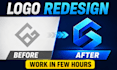 redraw and vectorize your existing logo