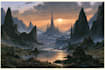 fantasy landscapes, illustration and environment