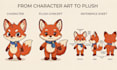 design a custom plush toy reference sheet