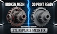 fix your stl file and make it 3d print ready fast